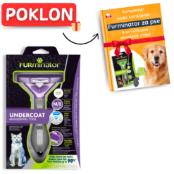 Furminator za srednje i velike mačke sa dugom dlakom M/L (GRATIS - kompletan vodič korišćenja)