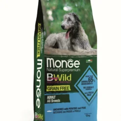 Monge BWild Grain Free Inćun sa krompirom i graškom – Kompletna hrana za odrasle pse svih rasa