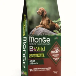 Monge BWild Grain Free Jagnjetina sa krompirom i graškom – Kompletna hrana za odrasle pse svih rasa
