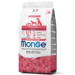 Monge Monoprotein Adult All Breed Govedina i Pirinač – Kompletna ishrana za odrasle pse svih rasa