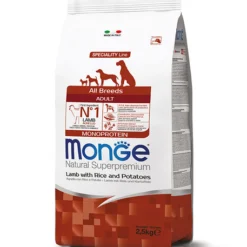 Monge Monoprotein All Breeds Adult Jagnjetina – Kompletna ishrana za odrasle pse svih rasa