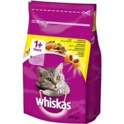 WHISKAS ADULT PILETINA & POVRCE 300G