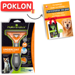 Furminator za srednje rase sa dugom dlakom M (GRATIS - kompletan vodič korišćenja)
