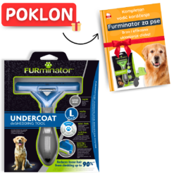 Furminator za velike rase sa dugom dlakom L (GRATIS - kompletan vodič korišćenja)