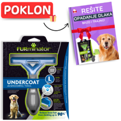 Furminator za velike rase sa kratkom dlakom L (GRATIS - kompletan vodič korišćenja)