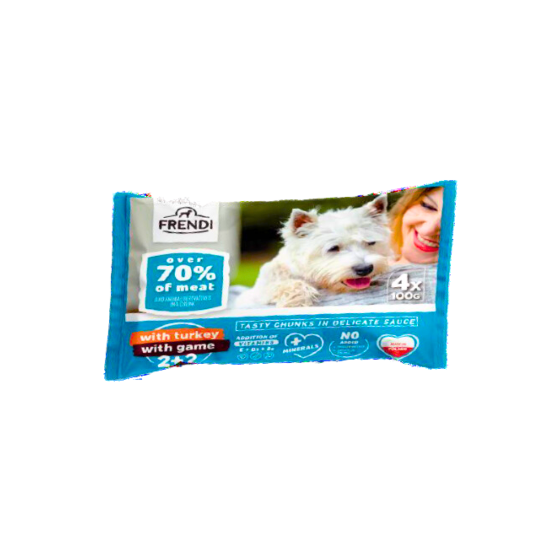 FRENDI Kesice za Pse 4x100g – Ćuretina & Divljač