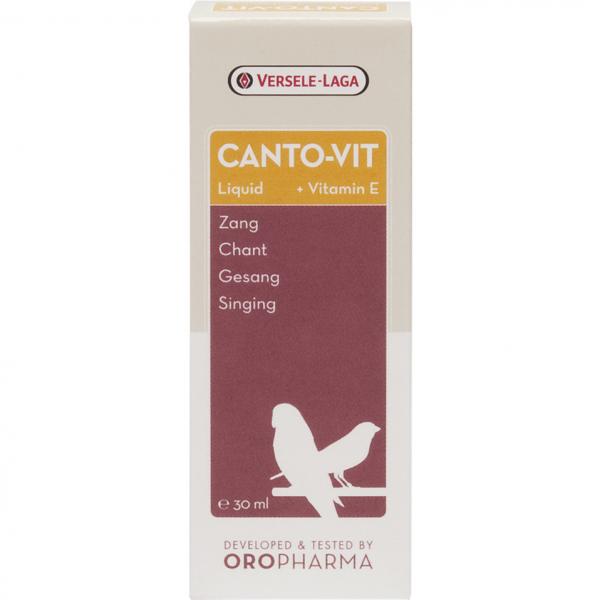 Oropharma Canto-Vit Liquid 30ml – Tekući vitaminski dodatak za ptice, formulisan za poboljšanje pevanja, podršku opštem zdravlju i jačanje imunog sistema vašeg ljubimca.