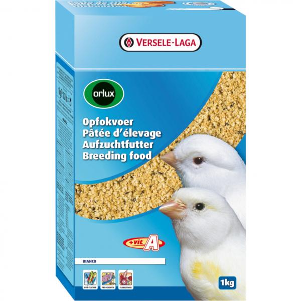 Orlux Breeding Food Bianco 1kg – Kompletna i nutritivno bogata hrana za uzgoj kanarinaca, evropskih i tropskih zeba, formulisana za optimalan rast i razvoj mladih ptica.