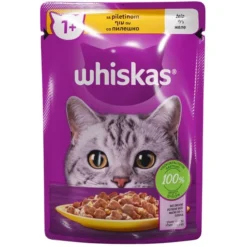 WHISKAS KESA PILETINA U ZELEU 85G