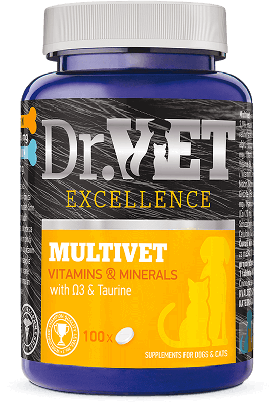 DR. VET MULTIVET – Potpuna podrška za optimalno zdravlje pasa i mačaka 100 tab