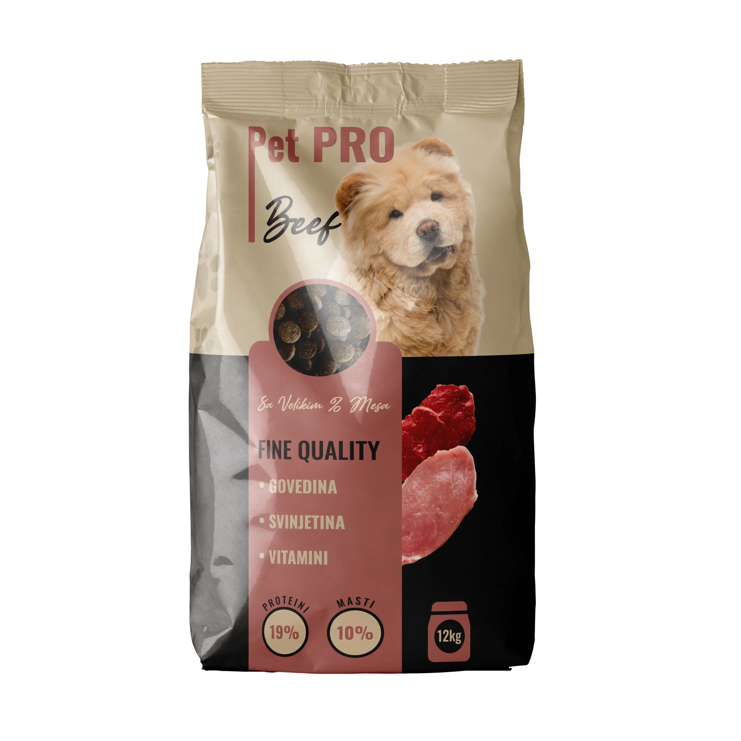 Pet Pro Beef 12 kg – Kompletna hrana za odrasle pse sa govedinom i svinjetinom