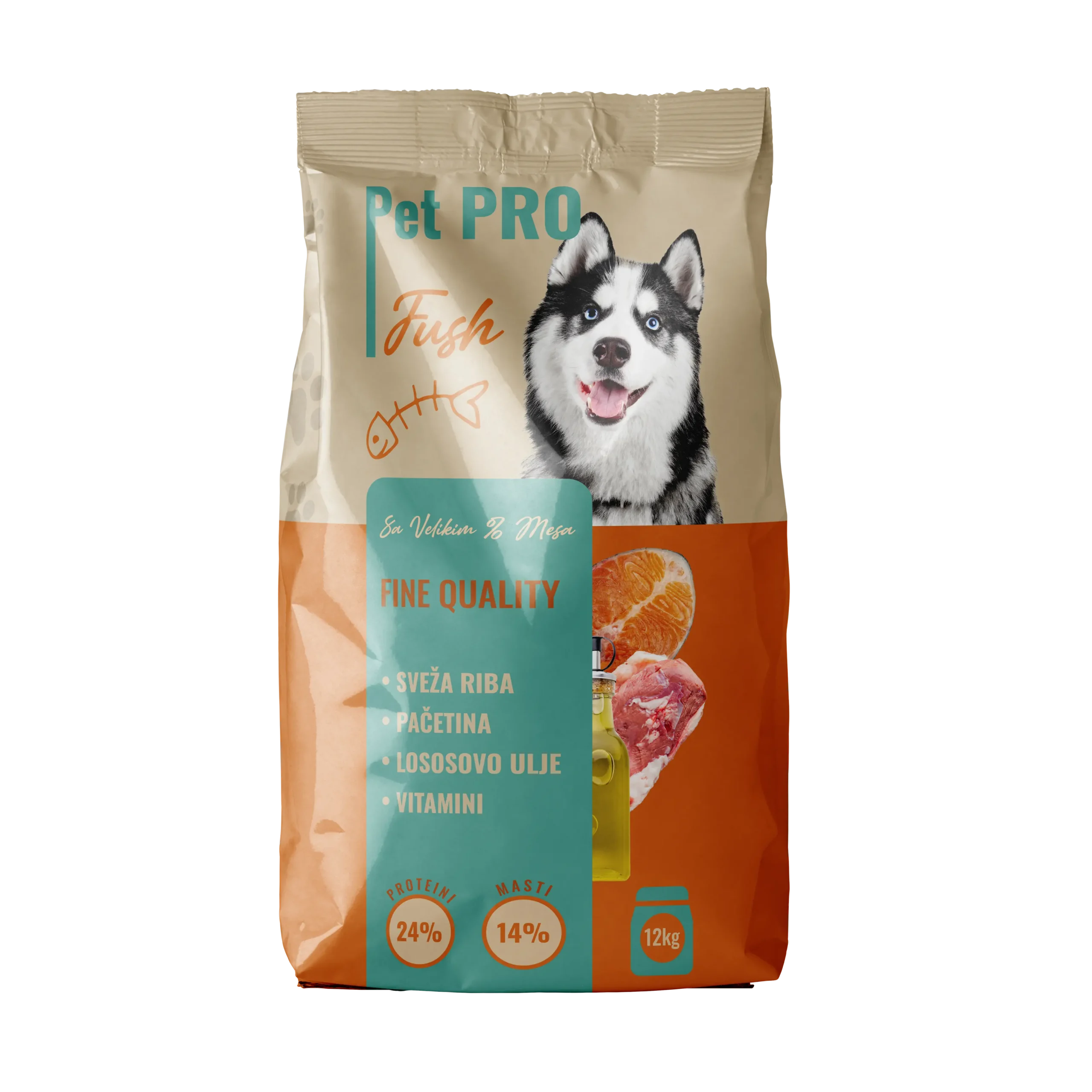 Pet Pro Fish 12 kg – Kompletna hrana za pse sa osetljivom kožom i varenjem