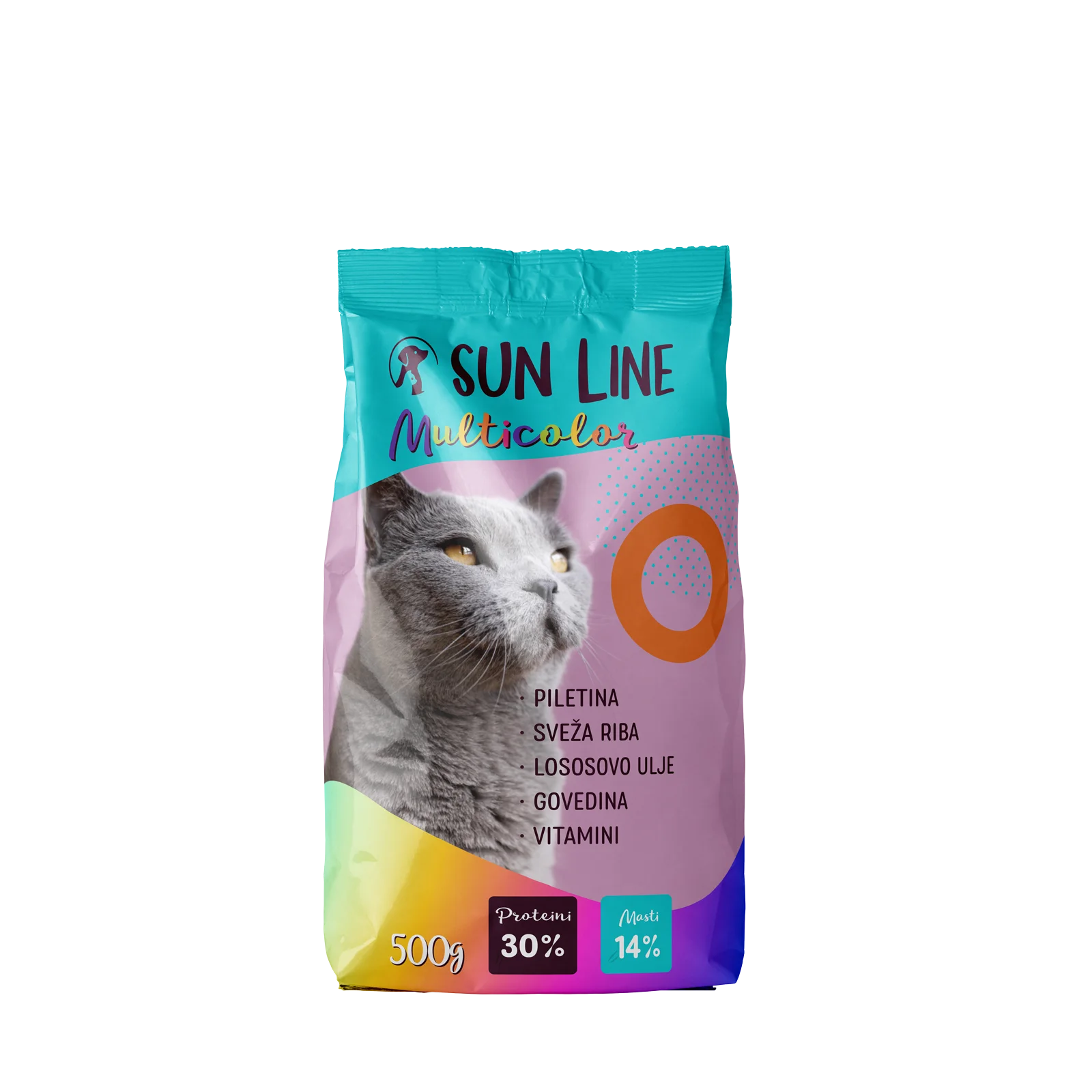 SUN LINE MULTICOLOR CAT FOOD 500G
