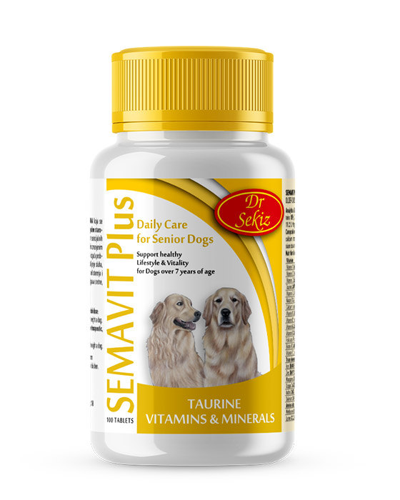 SEMACO SEMAVIT PLUS 100TBL/KOM – Vitaminsko-mineralni dodatak za ishranu starijih pasa