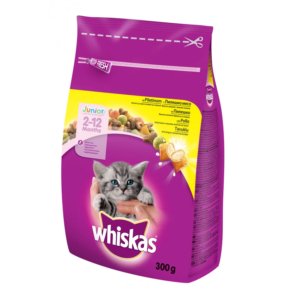 WHISKAS JUNIOR PILETINA 300G