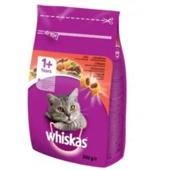 WHISKAS ADULT GOVEDINA & SARGAREPA 300G