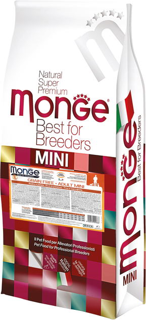 Monge BWild Grain Free Mini Adult Pačetina i Krompir – Kompletna hrana za odrasle pse malih rasa 15kg