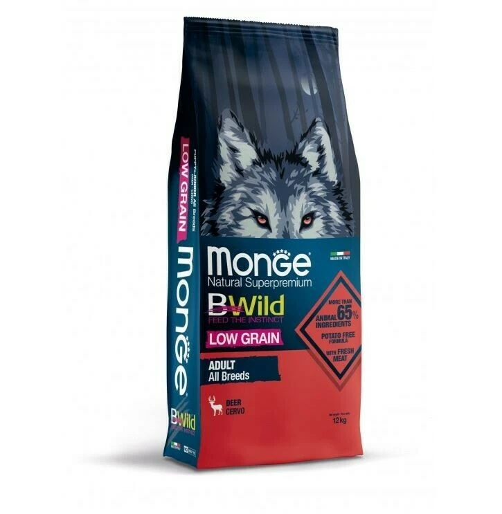 Monge BWild Low Grain Adult Jelen – Kompletna hrana za odrasle pse svih rasa