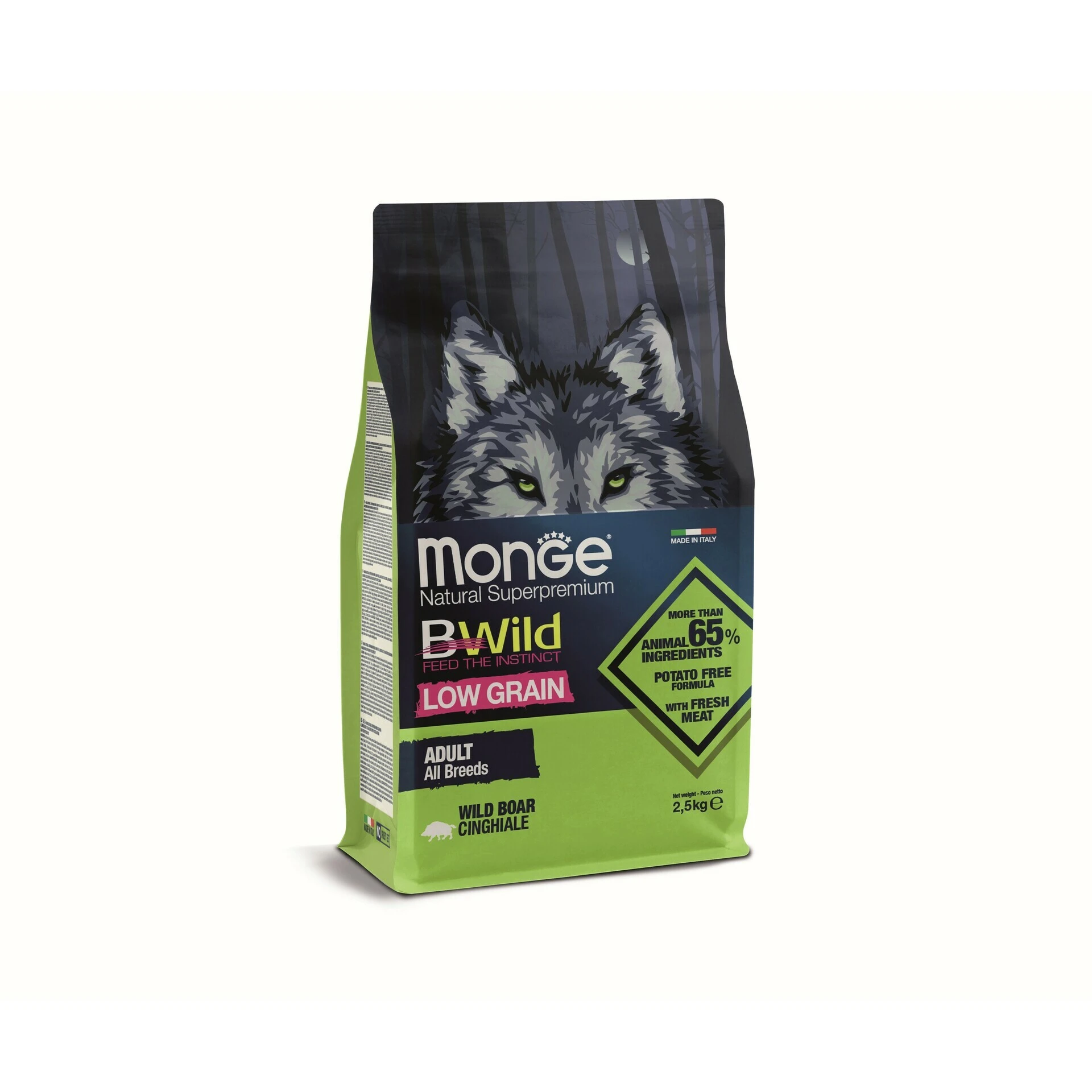 Monge BWild Low Grain Adult Vepar – Kompletna hrana za odrasle pse svih rasa