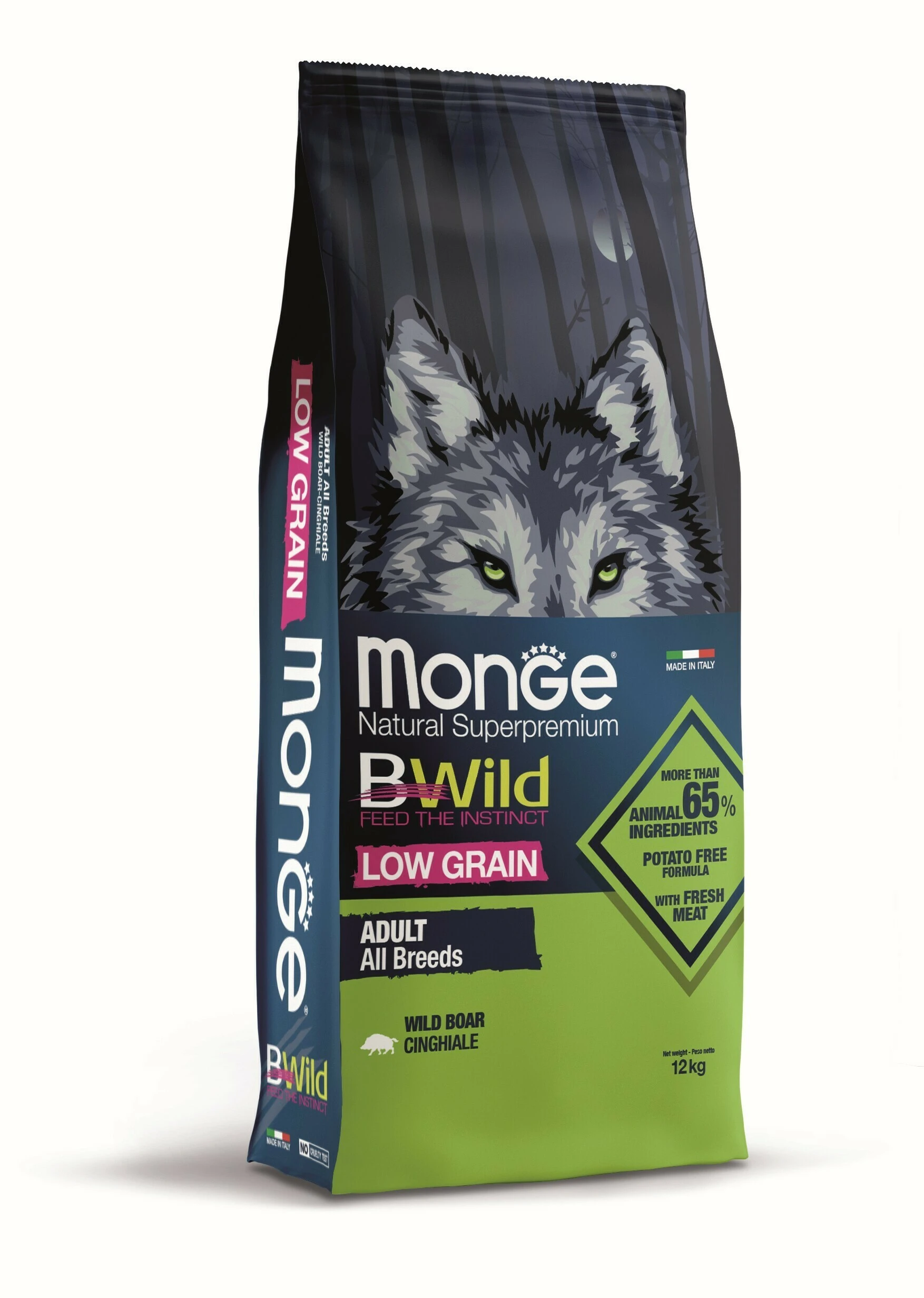 Monge BWild Low Grain Adult Vepar – Kompletna hrana za odrasle pse svih rasa