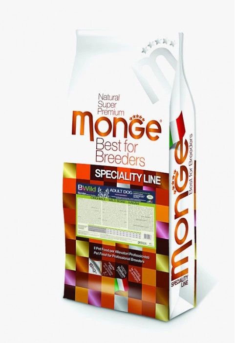 Monge BWild Low Grain Divlji Vepar – Kompletna hrana za odrasle pse svih rasa 15kg