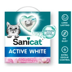 Sanicat Active White Lotus – Premium grudvajući posip sa mirisom cveta lotosa