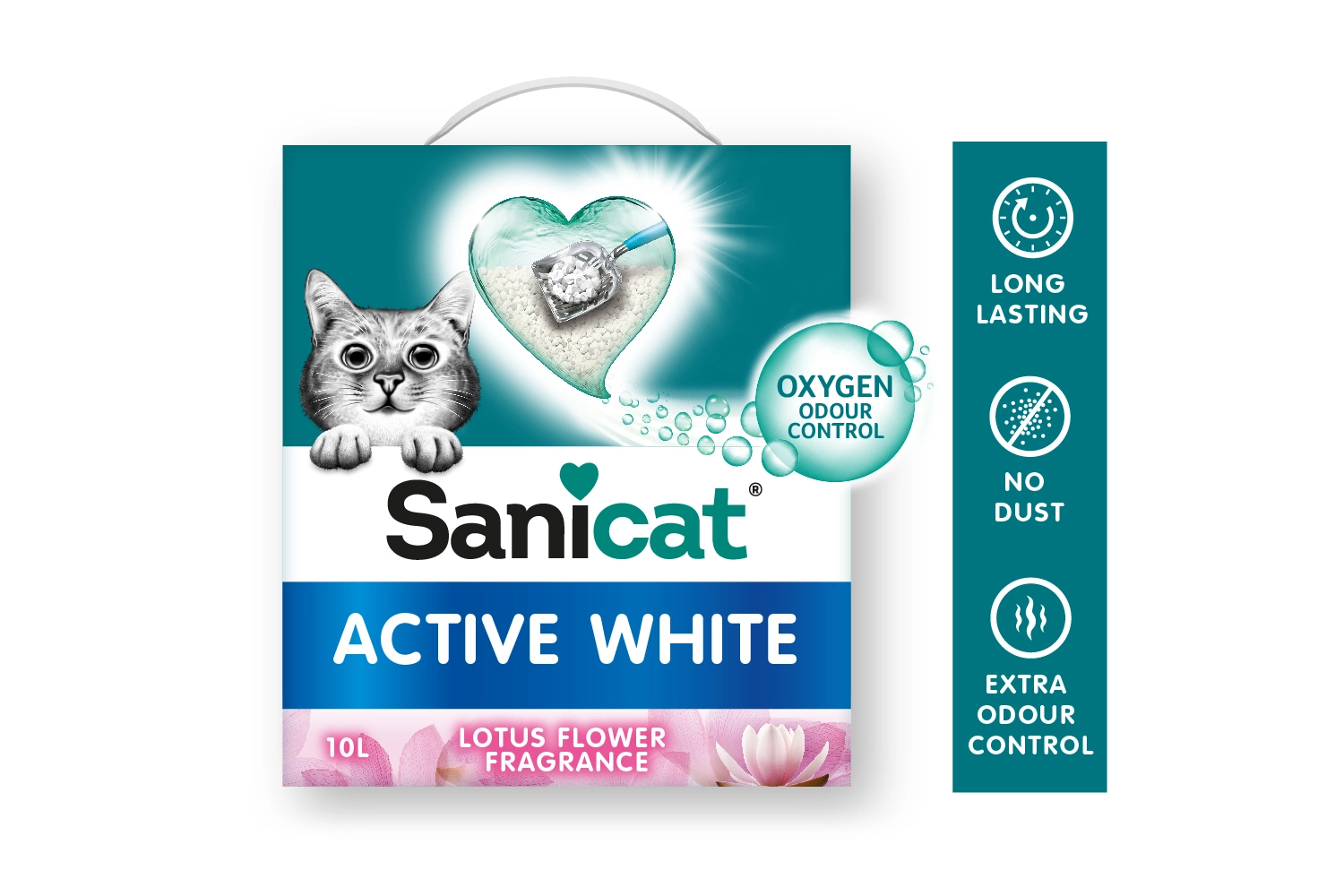 Sanicat Active White Lotus – Premium grudvajući posip sa mirisom cveta lotosa