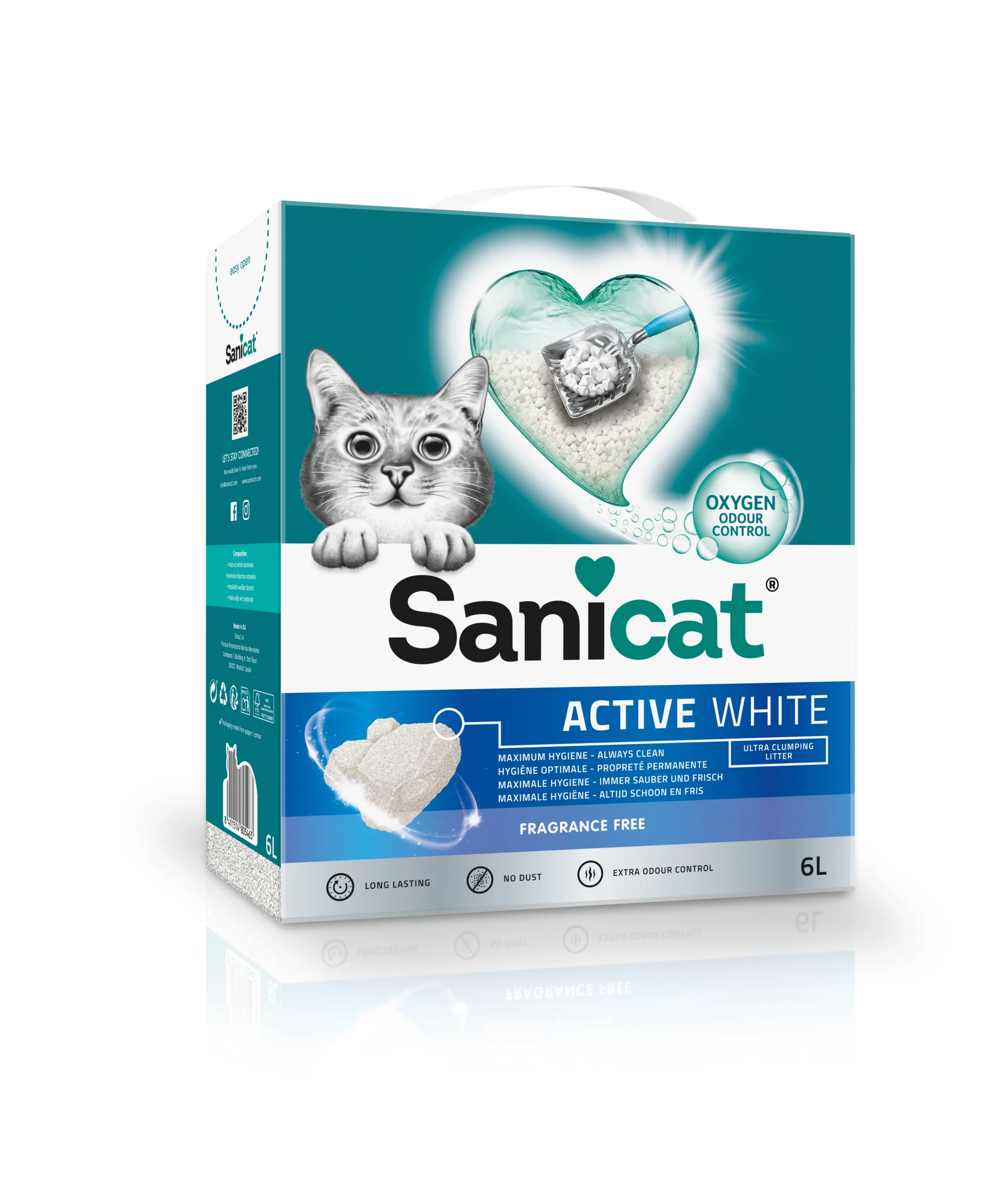 Sanicat Active White – Visokokvalitetan grudvajući posip od belog bentonita