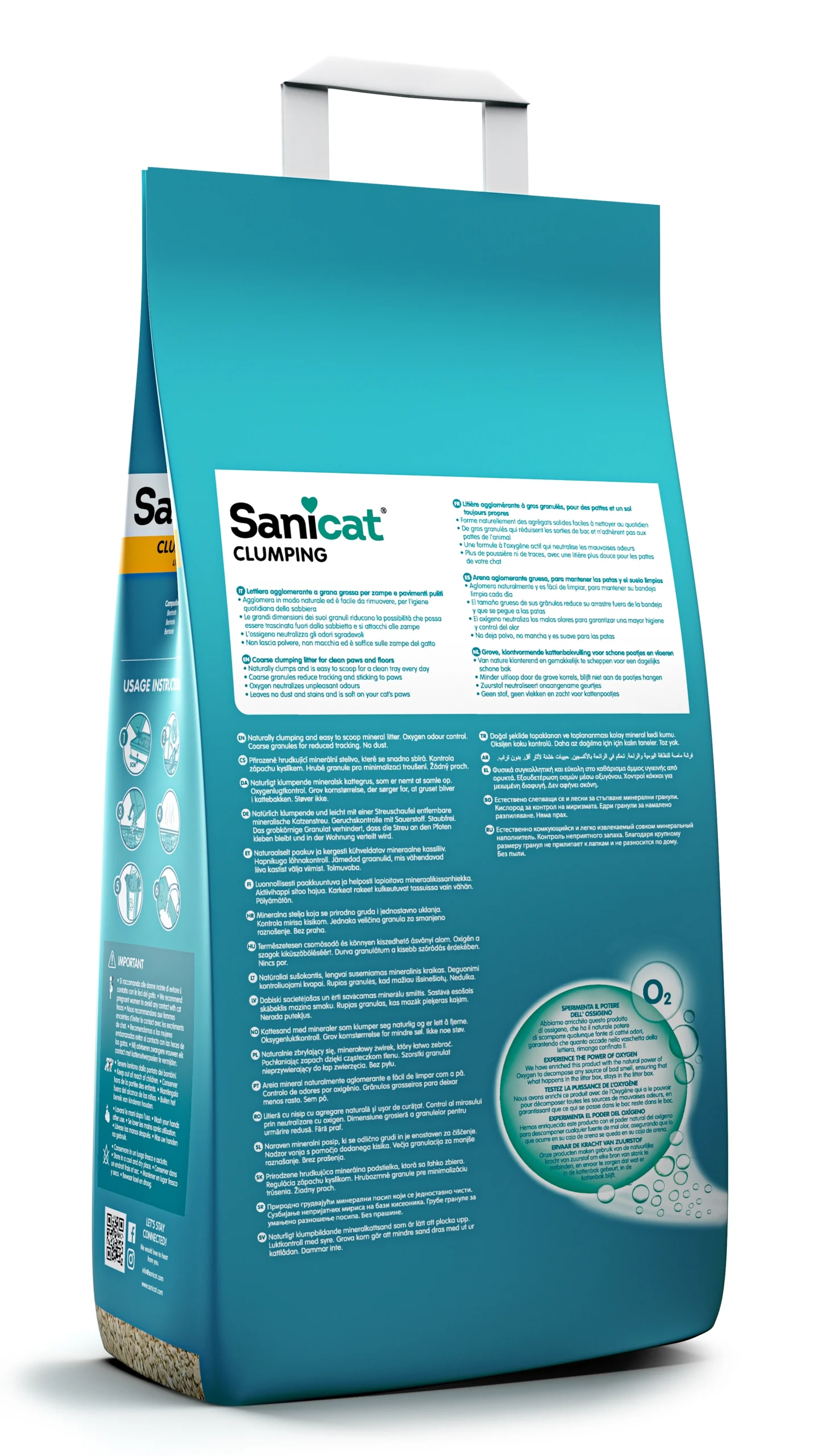 Sanicat Clumping Unscented 8L – Grudvajući posip bez mirisa za maksimalnu higijenu