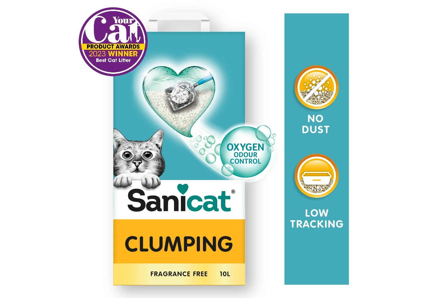 Sanicat Clumping Unscented 8L – Grudvajući posip bez mirisa za maksimalnu higijenu