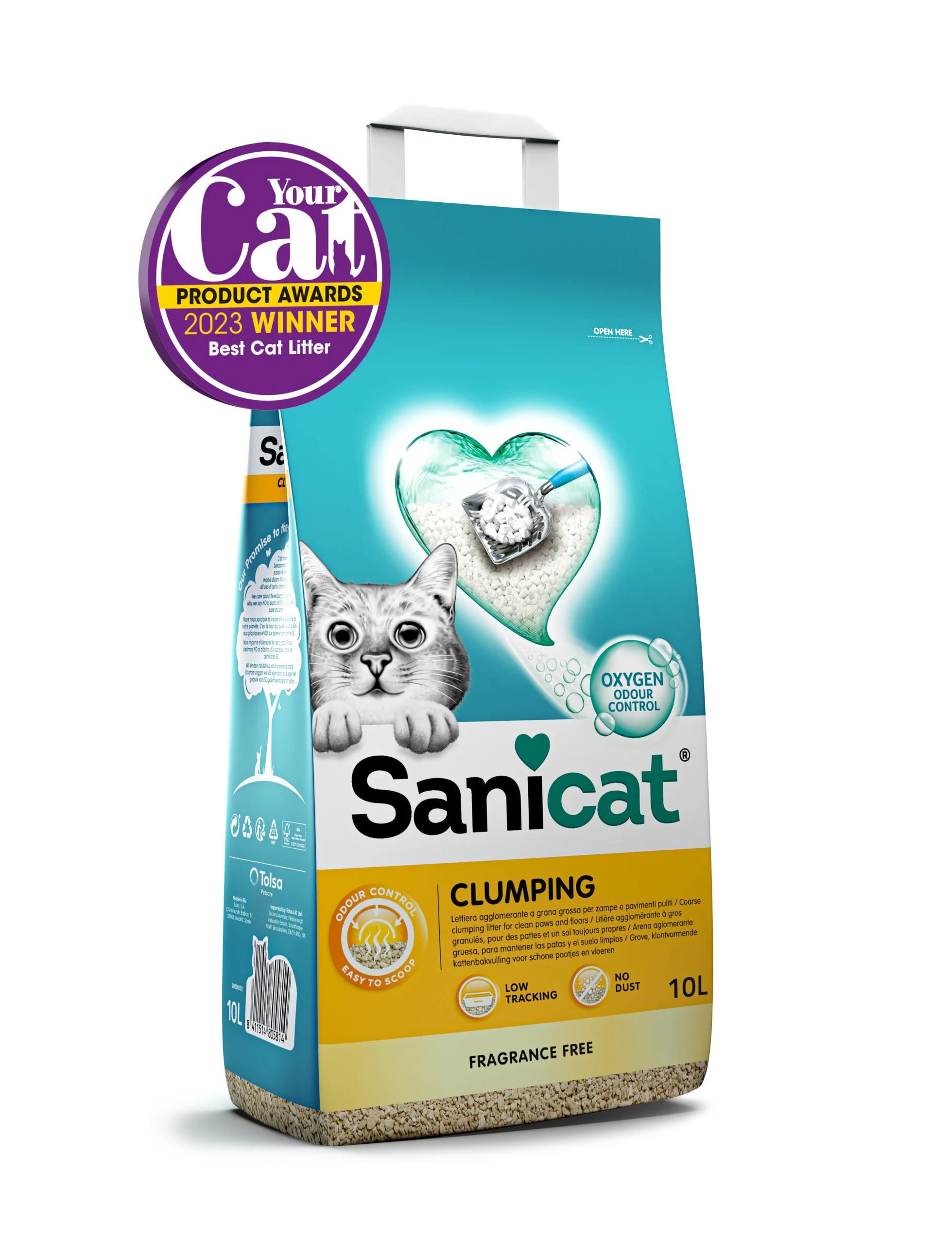 Sanicat Clumping Unscented 8L – Grudvajući posip bez mirisa za maksimalnu higijenu