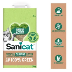 Sanicat Natura Activa 100% 5L – Prirodni, ekološki posip za mačke