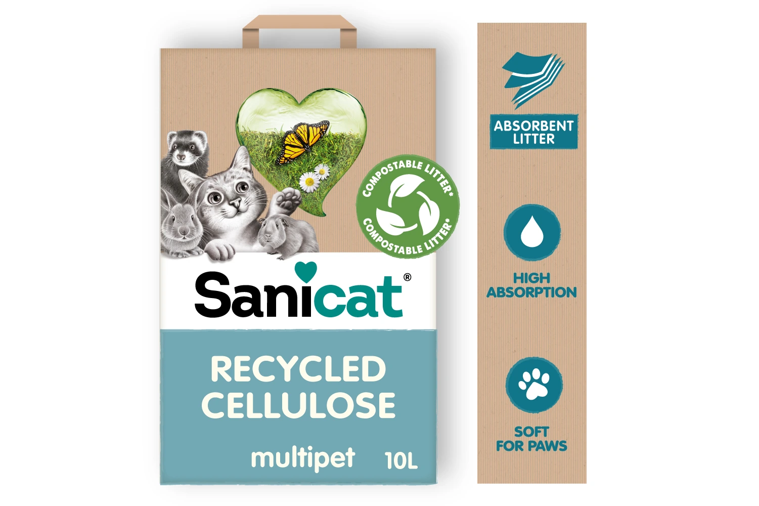 Sanicat Recycled Cellulose 10L – Ekološki upijajući posip od reciklirane celuloze