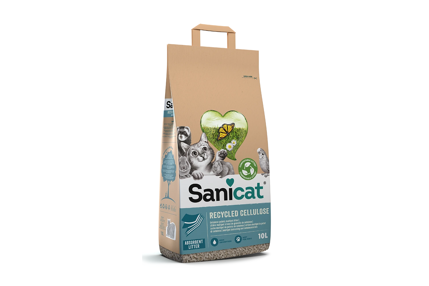 Sanicat Recycled Cellulose 10L – Ekološki upijajući posip od reciklirane celuloze