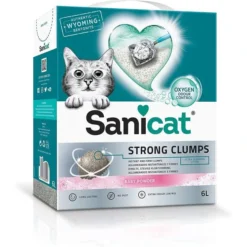 Sanicat Strong Clumps 6L – Super grudvajući posip sa mirisom bebi pudera