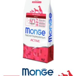 Monge All Breeds Active Piletina – Kompletna ishrana za aktivne pse svih veličina 12kg