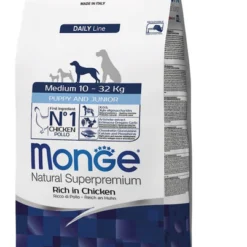 Monge Medium Puppy & Junior Piletina – Kompletna ishrana za štence srednjih rasa