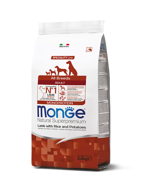 Monge Monoprotein All Breeds Adult Jagnjetina – Kompletna ishrana za odrasle pse svih rasa