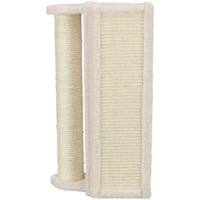 Trixie Grebalica Ugaona sa Postoljem 15x50x15cm Bež – Idealno rešenje za mačke koje vole da grebu i penju se!