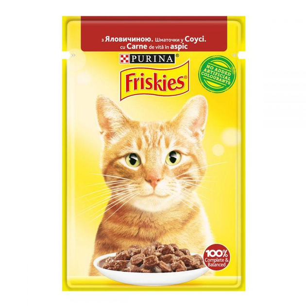 FRISKIES Kesica za mačke Adult Govedina u sosu 85g