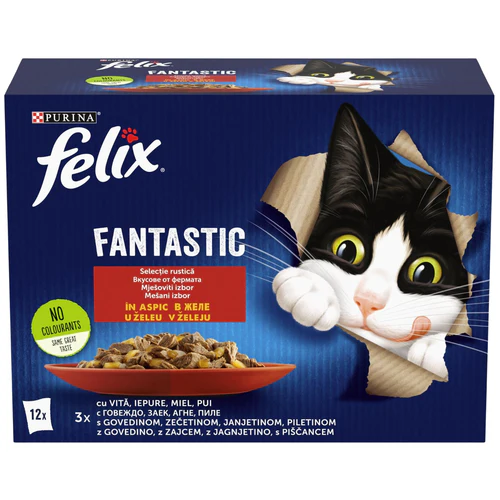 Felix Fantastic Mešani izbor mesa u želeu 12x85g