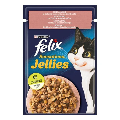 Felix Sensations Jellies sa lososom i škampima u želeu 85g