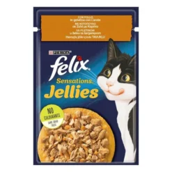 Felix Sensations Jellies sa piletinom i šargarepom u želeu 85g