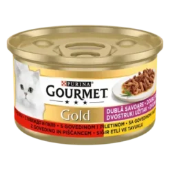 GOURMET Gold s govedinom i piletinom – komadići 85g